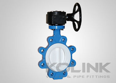 PTFE सीटेड बटरफ्लाई वाल्व, संकेंद्रित, 2-48 इंच, क्लास 150