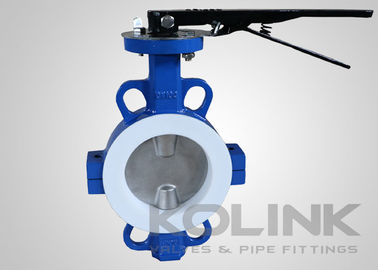 PTFE सीटेड बटरफ्लाई वाल्व, संकेंद्रित, 2-48 इंच, क्लास 150