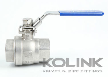 2-टुकड़ा स्टेनलेस स्टील बॉल वाल्व BSPT NPT 1000PSI फुल बोर