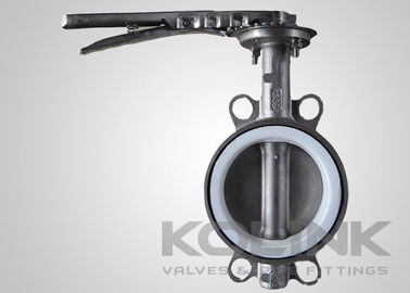 PTFE सीटेड बटरफ्लाई वाल्व, संकेंद्रित, 2-48 इंच, क्लास 150